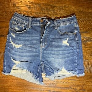 Judy Blue Ripped Denim Jean Shorts